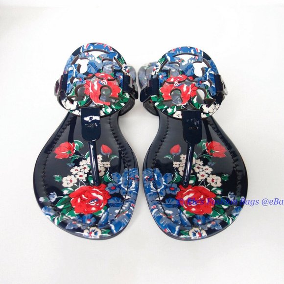 ❤️ NIB Tory Burch Miller Leather Thong Sandal Ivory Tea Rose US 7 7.5 AUTHENTIC - Picture 12 of 12